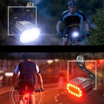 ВЕЛОСИПЕДНЫЙ ФОНАРЬ ПЕРЕДНИЙ ЗАДНИЙ СВЕТОДИОДНЫЙ МОЩНЫЙ СВЕТ USB ЯРКИЙ