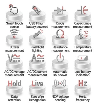 УНИВЕРСАЛЬНЫЙ СЕНСОРНЫЙ ЖК-ЭКРАН ИЗМЕРИТЕЛЬ ANENG 683 СЕНСОРНЫЙ КОРПУС АККУМУЛЯТОР 1200 мАч