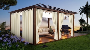 Dodatkowa opaska do ZASŁON OGRODOWYCH szarfa KREM