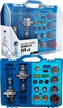 НАБОР ЛАМПОК H4 12V НАБОР 19 ЭЛЕМЕНТОВ ЗАПАСНЫХ ЭЛЕМЕНТОВ