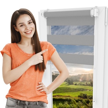 ROLETA DZIEŃ NOC LUX 57x150 NA WYMIAR KOLORY