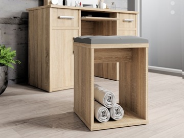 Косметический туалетный столик BETA 12 LED + STOOL Sonoma