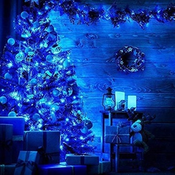 LAMPKI CHOINKOWE 300LED NIEBIESKIE ZEWNĘTRZNE /WEW