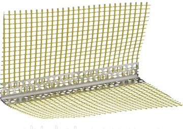 NAROŻNIK LISTWA ALUMINIOWY Z SIATKĄ 7x7 2,5 mb 20x20 0,3mm