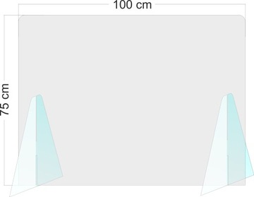 Pleksa na ladę osłona 100x75 3mm pleksi stojąca