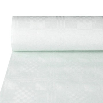 Obrus papierowy w rolce biały DŁUGI ozdobny na stół tłoczony 120cm 50metrów