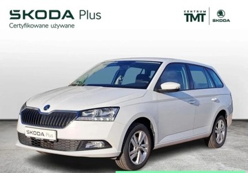 Skoda Fabia III Kombi Facelifting 1.0 TSI 95KM 2021 Skoda Fabia Ambition 1.0 TSI 95 KM Klimatyzacja LED ASO FV Benzyna