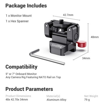 ДЕРЖАТЕЛЬ МОНИТОРА SMALLRIG 2100 NATO ЗАЖИМ