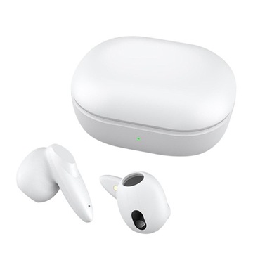 Bezprzewodowe słuchawki douszne Bezprzewodowe ładowanie 20 godzin odtwarzania, słuchawki Bluetooth 5.1, białe