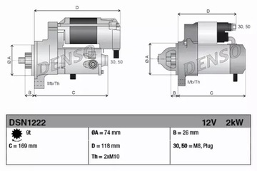 DENSO STARTÉR MOTORU DSN1222