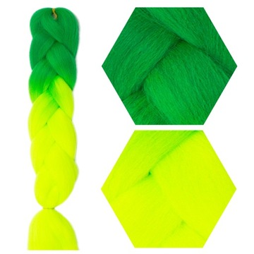 Włosy SYNTETYCZNE do warkoczyków KOLOROWE warkoczyki DOCZEPIANE WŁOSY ombre