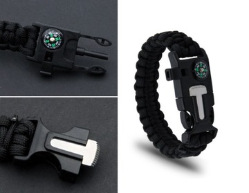 БРАСЛЕТ SURVIVAL PARACORD 5 В 1 БРАСЛЕТ НА ЗАПЯСТЬЕ С ПЕРВЫМ КОМПАСОМ В ПОДАРОК