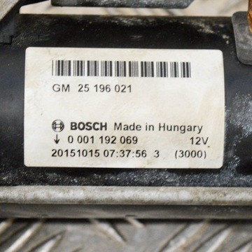 25196021 STARTÉR OPEL MOKKA / X 1.4 103KW 2015