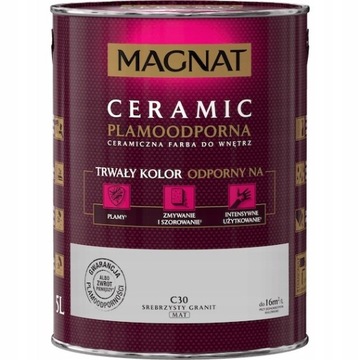 FARBA MAGNAT CERAMIC C30 SREBRZYSTY GRANIT 2,5L