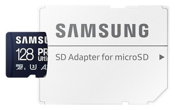 Samsung Ultimate microSDXC 128 ГБ UHS-I U3 [запись 130 МБ/с, чтение 200 МБ/с]