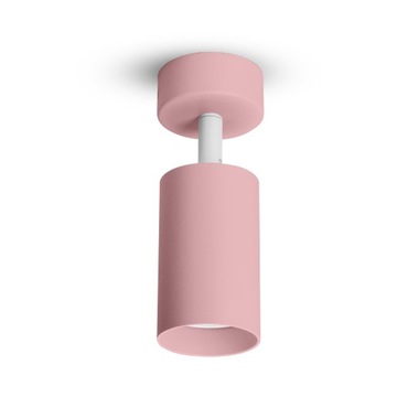 Lampa Ścienna Kinkiet Plafon Tuba Metal SPOT LED GU10 Róż Ruchoma Halogen