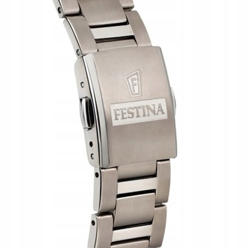 Zegarek męski FESTINA 20435/2 szary klasyczny z tytanu