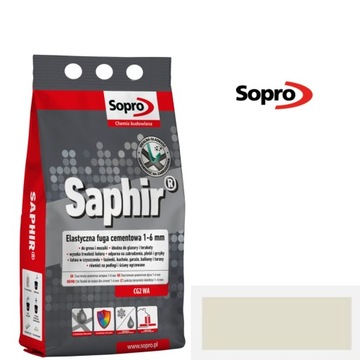 Sopro fuga ELASTYCZNA SAPHIR SREBRNY SZARY 17 2kg