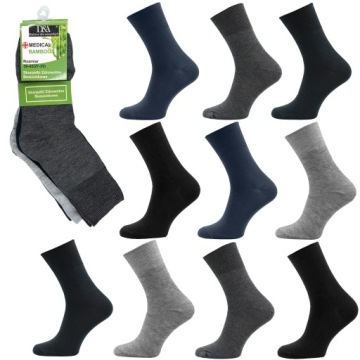 10x SKARPETY TRWAŁE BAMBUSOWE MIX