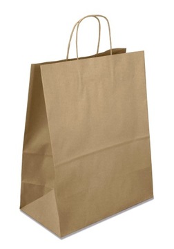 Torba papierowa Eko Kraft 30,5x17x34cm brąz 200szt