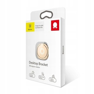 BASEUS UCHWYT / STOJAK / RING Z FUNKCJĄ STOJAKA DO TELEFONU / ETUI ZŁOTY