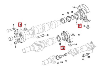 РАЗЪЕМ + ОПОРА ВАЛА, 3 ЧАСТИ BMW E46 318 320d