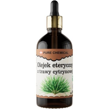 OLEJEK Z TRAWY CYTRYNOWEJ ETERYCZNY NATURALNY BEZ DODATKÓW Z INDII 100ml
