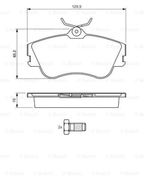 ТОРМОЗНЫЕ КОЛОДКИ BOSCH ПЕРЕДНИЕ 0 986 461 753