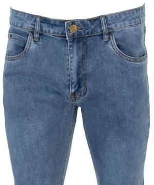 Spodnie jeans jasno-niebieskie BAWEŁNIANE ELASTYCZNE DŻINSY LETNIE DUŻE W38