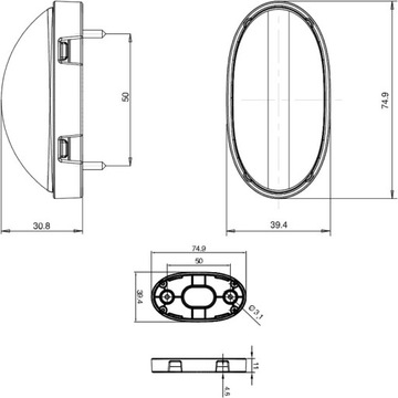 СВЕТОДИОДНЫЙ ГАБАРИТНЫЙ ФОНАР ЭВАКУАТОР POMOC TIR WAŚ