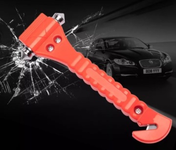 БЕЗОПАСНЫЙ МОЛОТОК для разбивания окон и перерезания ремней безопасности.