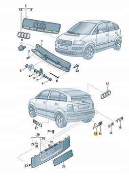 AUDI OE ORIGINÁLNÍ ZNAK A2 2000 - 2005