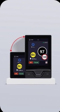 Antyradar Yanosik RS z abonamentem na 12 miesięcy bluetooth Ekran