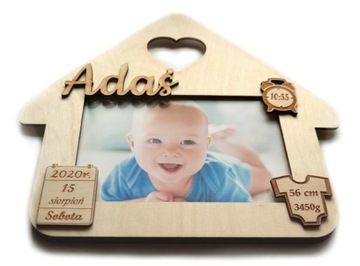 Каркас дома, подарок на крещение, сувенир с гравировкой.