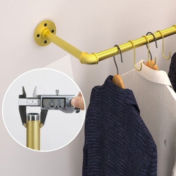 Металлическая настенная вешалка для одежды, штанга LOFT, 180 см