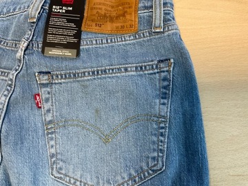 Spodnie jeansy zwężane LEVI'S niebieskie W30 L32