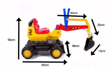 Duża koparka jeździk XL Maxi digger Blue