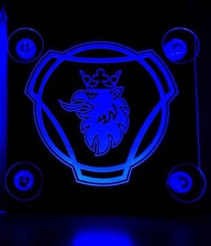 Вывеска угловая светодиодная SCANIA LOGO - 1 шт. - Вывеска угловая 15x15 см