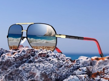 АЛЮМИНИЕВЫЕ МУЖСКИЕ ПОЛЯРИЗОВАННЫЕ ДЫМОВЫЕ ОЧКИ