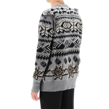 ETRO sweter srebrny rozmiar S