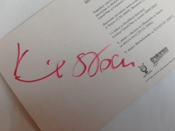 КАМИЛ СТОХ - АВТОГРАФ + ОТКРЫТКА