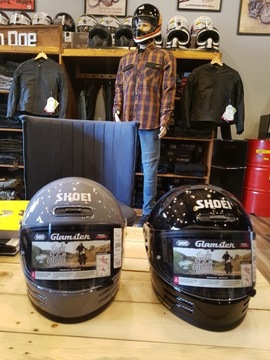 SHOEI GLAMSTER BLACK ретро шлем черный S