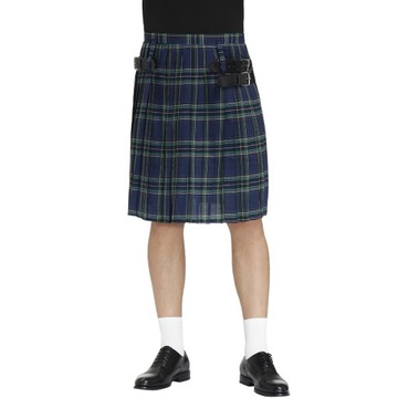 Cosplay dla dorosłych Męska spódnica sceniczna w szkocką kratę B54-9
