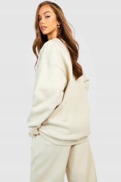 BOOHOO BLUZA DAMSKA BEŻOWA LUŹNA BASIC _ 36 S