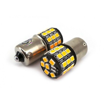 Светодиодная лампа PY21W, BAU15S 12V CANBUS оранжевая