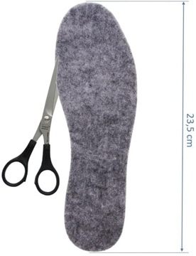 Стельки для обуви из фетра, фетр толстый, 6 мм, размер 36х5