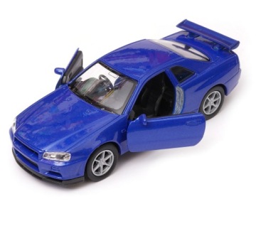 Nissan Skyline GT-R (R34) 1:34 WELLY темно-синий
