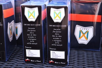 MXHAPPY POKROWIEC POSZYCIE SIEDZENIA KTM EXC 17-19 SX SXF 16-18 pomar. pasy