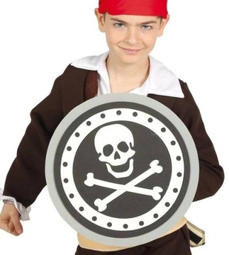 TARCZA PIRATA PIRACKA PIRACI PIANKOWA 33 CM
