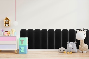 Мягкие стеновые панели FENCE 20x60 Цвет ЧЕРНЫЙ Velour Soft Fences